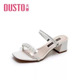 Thumbnail Giày Cao Gót, Sandal Nữ Hãng Dusto Siêu Xinh Cho Nàng Gót Vuông Cao 5Cm Quai Da Đính Hạt Sang Trọng 3
