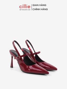 Thumbnail Giày Cao Gót Slingback Nữ Cillie Gót Nhọn Mũi Nhọn Thời Trang Đi Tiệc Da PU Trơn Cao Cấp CG32 1