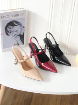 Thumbnail Giày Cao Gót Slingback Nữ Cillie Gót Nhọn Mũi Nhọn Thời Trang Đi Tiệc Da PU Trơn Cao Cấp CG32 2