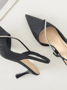 Thumbnail Giày Cao Gót Slingback Nữ Cillie Mũi Nhọn Gót Nhọn Cao 8cm Chắc Chắn CG18 4