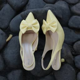 Thumbnail Giày Cao Gót Slingback Nữ cao 5cm Mũi Nhọn Phối Nơ Pixie H344 2