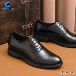 Thumbnail Giày công sở oxford siêu nhẹ, tăng chiều cao SmartMen SD-16 Đen 1