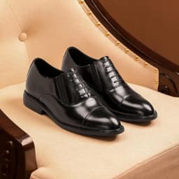 Thumbnail Giày công sở tăng chiều cao Oxford SMARTMEN KHÔNG CẦN buộc dây, siêu nhẹ SD-03 Đen 4