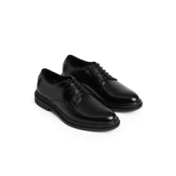 Thumbnail Giày da bò nam FTT Leather Derby trơn tăng chiều cao màu đen mã F0301 3