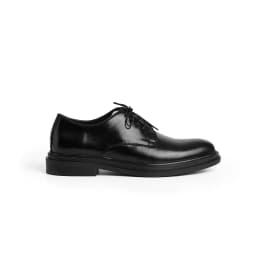 Thumbnail Giày da bò nam FTT Leather Derby trơn tăng chiều cao màu đen mã F0301 4