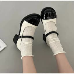 Thumbnail Giày da Mary Jane nữ mùa thu FAROSA - K88 Giày oxford nữ mũi tròn da mềm khóa cài cực hót trend 2