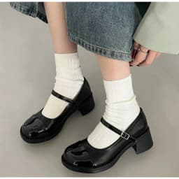 Thumbnail Giày da Mary Jane nữ mùa thu FAROSA - K88 Giày oxford nữ mũi tròn da mềm khóa cài cực hót trend 4