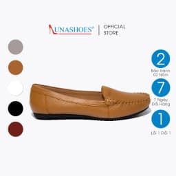 Thumbnail Giày đế bệt nữ LUNASHOES 1205 dáng giầy moca chất da bò êm chân phù hợp nhiều lứa tuổi 2