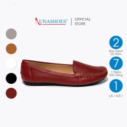 Thumbnail Giày đế bệt nữ LUNASHOES 1205 dáng giầy moca chất da bò êm chân phù hợp nhiều lứa tuổi 3
