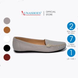 Thumbnail Giày đế bệt nữ LUNASHOES 1205 dáng giầy moca chất da bò êm chân phù hợp nhiều lứa tuổi 4