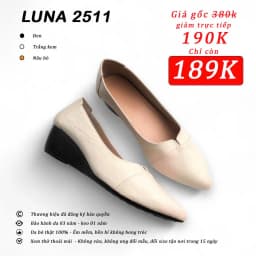 Thumbnail Giầy đế xuồng nữ 5p LUNASHOES 2511 mũi nhọn êm mềm cao cấp phối đồ đẹp thanh lịch sang chảnh 1
