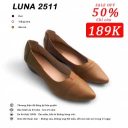 Thumbnail Giầy đế xuồng nữ 5p LUNASHOES 2511 mũi nhọn êm mềm cao cấp phối đồ đẹp thanh lịch sang chảnh 2