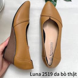 Thumbnail Giày đế xuồng nữ LUNASHOES 2519 da bò mềm êm chân mũi nhọn cao 5p siêu xinh 1