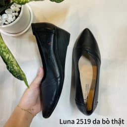 Thumbnail Giày đế xuồng nữ LUNASHOES 2519 da bò mềm êm chân mũi nhọn cao 5p siêu xinh 3