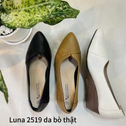 Thumbnail Giày đế xuồng nữ LUNASHOES 2519 da bò mềm êm chân mũi nhọn cao 5p siêu xinh 4