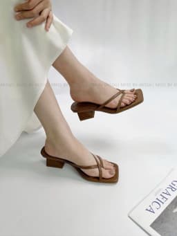Thumbnail Giày guốc nữ MYSS quai mảnh xỏ ngón gót vuông 5 cm MYSS - SU220 3
