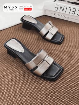 Thumbnail Giày guốc nữ MYSS quai ngang đan dây 5cm thời trang - SU224 1