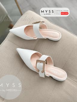 Thumbnail Giày guốc sục nữ MYSS mũi nhọn khoen vuông 1cm thời trang - SU102 1