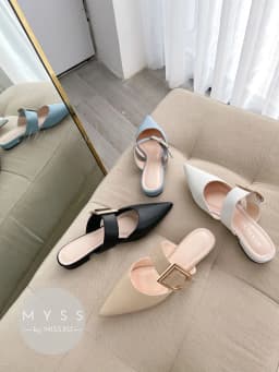 Thumbnail Giày guốc sục nữ MYSS mũi nhọn khoen vuông 1cm thời trang - SU102 3