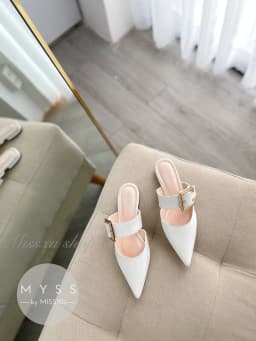 Thumbnail Giày guốc sục nữ MYSS mũi nhọn khoen vuông 1cm thời trang - SU102 4