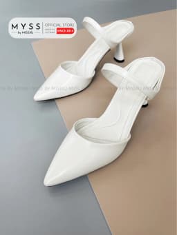 Thumbnail Giày guốc sục nữ MYSS mũi nhọn phối quai ngang 7 cm thời trang - SU197 1