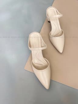 Thumbnail Giày guốc sục nữ MYSS mũi nhọn phối quai ngang 7 cm thời trang - SU197 4