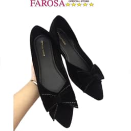 Thumbnail Giày hài bệt búp bê thời trang FAROSA phối nơ may nơ cánh én cực xinh 1