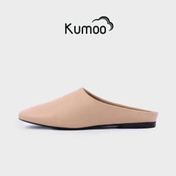 Thumbnail Giày Hở Gót Nữ KUMO ML-KUMO-002, Giày Mules Nữ Da Thật Màu Kem Đế Bệt Thoải Mái Sải Bước Mỗi Ngày 1