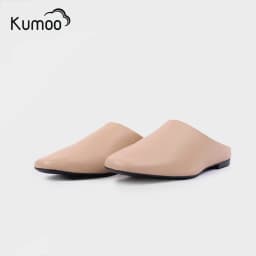 Thumbnail Giày Hở Gót Nữ KUMO ML-KUMO-002, Giày Mules Nữ Da Thật Màu Kem Đế Bệt Thoải Mái Sải Bước Mỗi Ngày 2