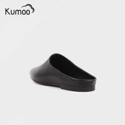Thumbnail Giày Hở Gót Nữ KUMO ML-KUMO-002, Giày Mules Nữ Da Thật Màu Đen Đế Bệt Thoải Mái Sải Bước Mỗi Ngày 2