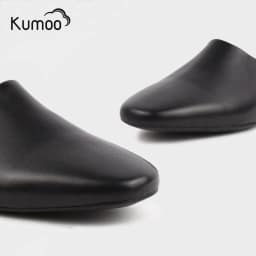 Thumbnail Giày Hở Gót Nữ KUMO ML-KUMO-002, Giày Mules Nữ Da Thật Màu Đen Đế Bệt Thoải Mái Sải Bước Mỗi Ngày 3