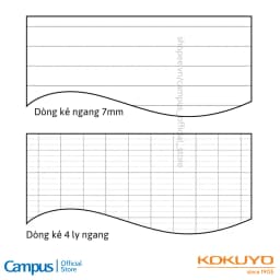Thumbnail Giấy Kiểm Tra Dạng Vở Xé, SL 30 tờ đôi, A5/B5, kẻ ngang/4 ly ngang, ĐL 70gsm, Chính Hãng Campus 3