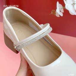 Thumbnail Giày Loafer nữ HÀ HUYỀN bóng 1 quai đá 1 quai tròn gót vuông 4cm - LF160 4