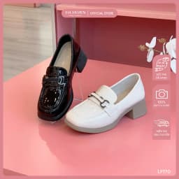 Thumbnail Giày Loafer nữ HÀ HUYỀN da bóng gót vuông 5cm - LF170 1