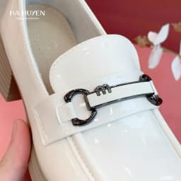 Thumbnail Giày Loafer nữ HÀ HUYỀN da bóng gót vuông 5cm - LF170 4