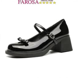 Thumbnail Giày Lolita nữ đế cao 5cm FAROSA -K92 giày vintage ulzzang chất da Pu bóng lên chân cực xinh 1