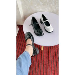 Thumbnail Giày Lolita nữ đế cao 5cm FAROSA -K92 giày vintage ulzzang chất da Pu bóng lên chân cực xinh 4