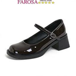 Thumbnail Giày Lolita nữ gót vuông 5cm FAROSA -H108 giày búp bê marry janes da bóng phong cách nhật bản 1