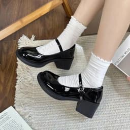 Thumbnail Giày Lolita nữ gót vuông 5cm FAROSA -H108 giày búp bê marry janes da bóng phong cách nhật bản 3