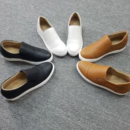 Thumbnail Giày lười nữ tăng chiều cao 5p LUNASHOES 45101 da bò thật mềm mũi tròn dáng slip on không dây dễ đi 4