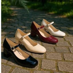 Thumbnail Giày Mary Jane 5cm Da Bóng Mũi Vuông Sành Điệu Pixie H386 2