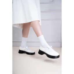 Thumbnail Giày Mary Jane Đế Xuồng 3cm Siêu Nhẹ Quai Chun Gắn Nơ Pixie H294 3