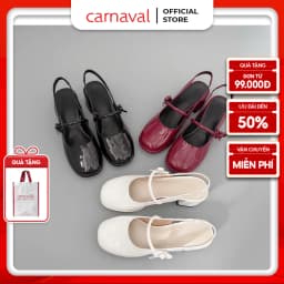 Thumbnail Giày Mary Jane Nữ Da Bóng Carnaval Gót Vuông Cao 5cm Phong Cách Tiểu Thư - VS116 1