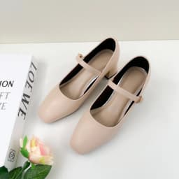 Thumbnail Giày Mery Jane Nữ 5 Phân Mũi Vuông, Guốc Cao Gót Đế Vuông 5cm Da Mềm NUDDO _NU399 3