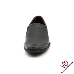 Thumbnail Giày mọi da bò thật màu đen và nâu đỏ KK459 4