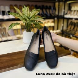 Thumbnail Giày mũi vuông LUNASHOES 2520 đế xuồng 3p chất da bò mềm êm chân mũi vuỗng dễ đi 3