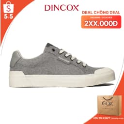 Thumbnail Giày Nam Sneaker Vải Canvas Đế Bằng DC30 Light Grey Dincox Shoes 1