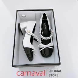 Thumbnail Giày Nữ Cao Gót Kiểu Dáng Búp Bê Trang Trí Nơ, Quai Gài Đính Ngọc Trai Carnaval Siểu Xinh - VS83 4
