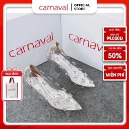 Thumbnail Giày Nữ Carnaval Đính Đá Trong Suốt Mũi Nhọn Hậu Bít Siêu Lấp Lánh - Sang Trọng - VS52 1