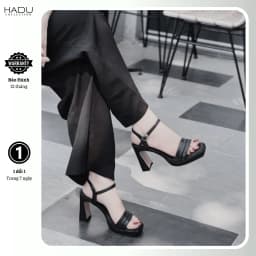 Thumbnail Giày Nữ Đế Cao 9P Gót Vuông Quai Ngang ARES HADU MM956 Đế Đúp Sườn Kép Bảo Hành 12T 3